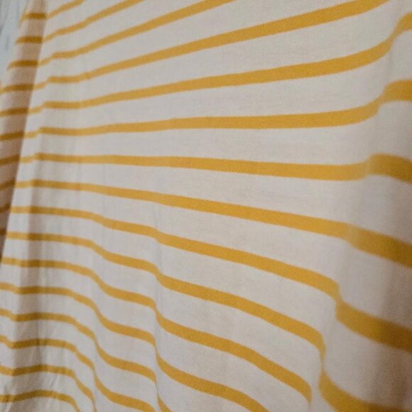 Old Navy Boatneck Yellow & White Stripe Long Sleeve Tee XXL - Picture 4 of 5